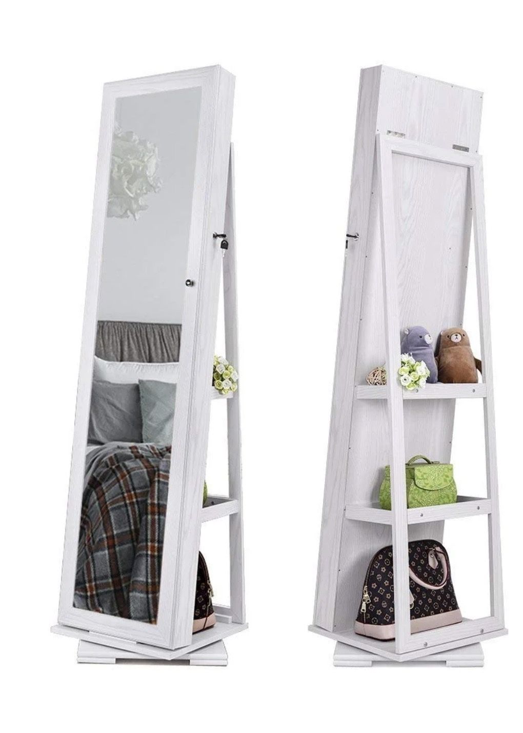 Jewelry Armoire Full Length Mirror 