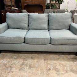 Blue Contemporary Fabric Couch