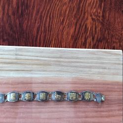 Sterling Silver & 18k Gold Bracelet From Peru