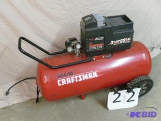3 1/2 hp 25 gal 125 psi max craftsman air compressor