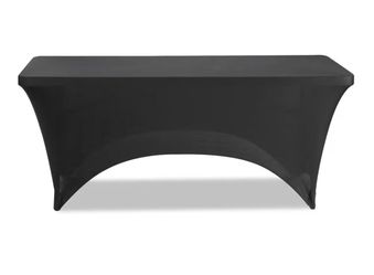 Black Stretch Fabric Table Cover