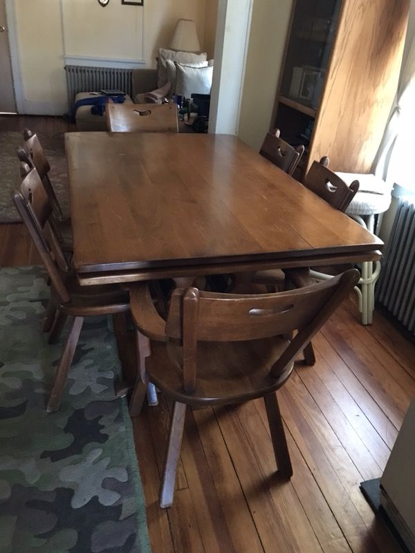 Genuine Cushman Colonial Creation 9 Piece Solid Maple Dining Set For Genuine Cushman Colonial Creation 9 Piece Solid Maple Dining Set For In Morristown Nj Offerup