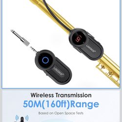 UHF Wireless Microphone System: Wind Music Instruments Microphone Receiver and Transmitter, 160ft Range with Digital Screen, for Flute, Piccolo,