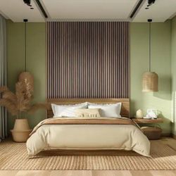 Tawny Acoustic 9.5 in. x 94.5 in. Mixed Wood Slat Flat Wall Panel (4 Panels/24.92 sq.ft./Case)
