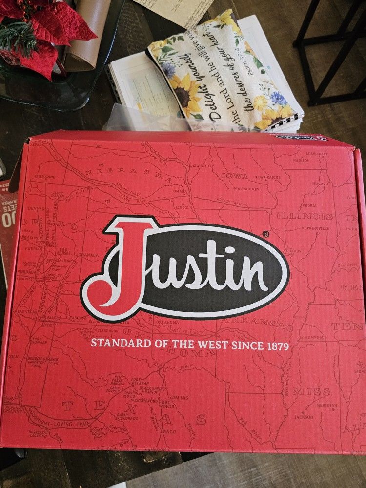 Men's square Steal Toe Justin boots Sz 11