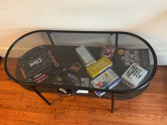 Glass table with games