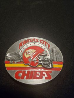Vintage 1993 Kansas City Chiefs Siskiyou Belt Buckle - Limited Edition Pewter