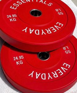 New pair of 55 pounds bumper weights