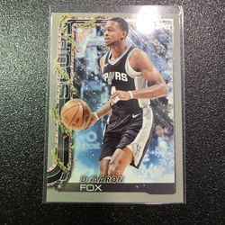 DE'AARON FOX SPURS TOPPS CHRISTMAS NBA SPORTS CARD!