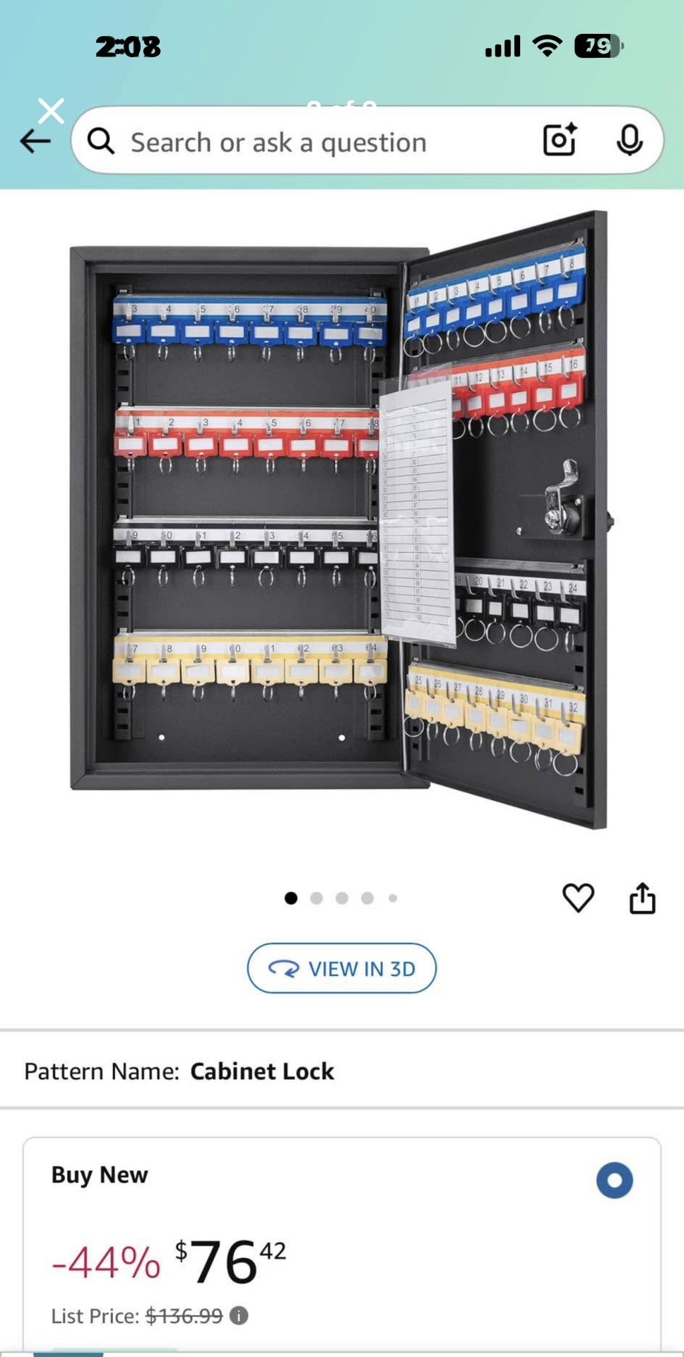 Barska 64 Position Wall Mount Cabinet black