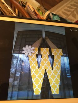Wood and Fabric letters.