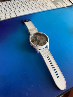 White Diesel Oversized Chronograph (White Silicone Strap)