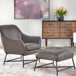 New Grey Mid Century Modern Accent Chairs