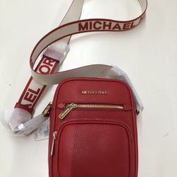 Micheal Kors Red Crossbody Bag