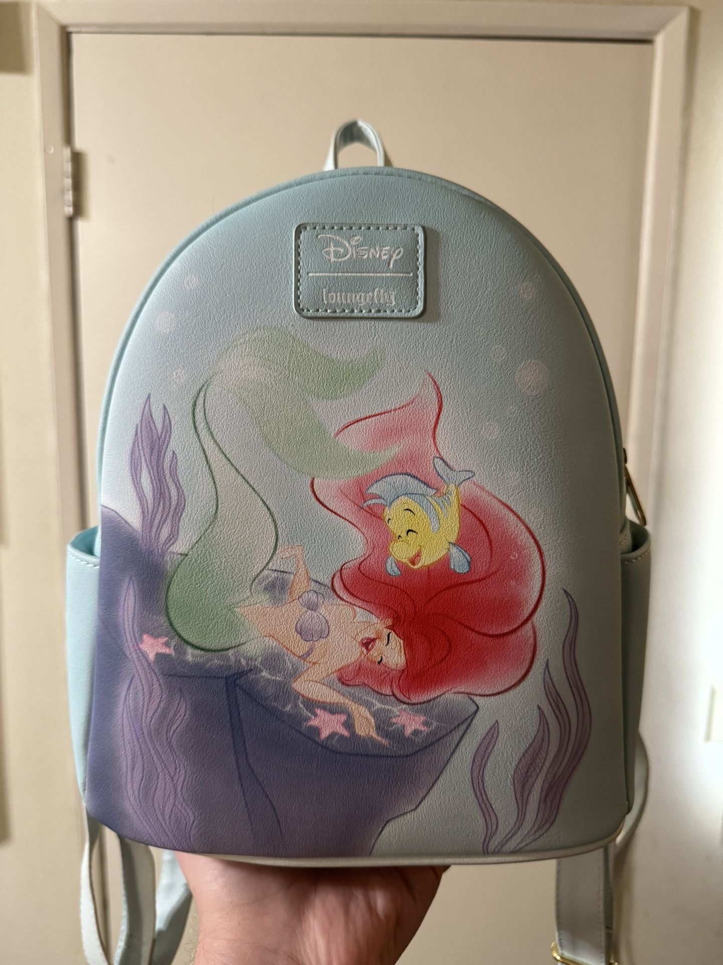 Disney The Little Mermaid Ariel & Flounder Loungefly Mini Backpack