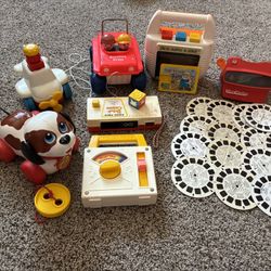 Vintage Lot Fisher Price And Tomy Toys