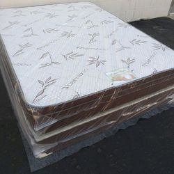 Brand New Queen Size Pillowtop Mattress Included Box Spring.