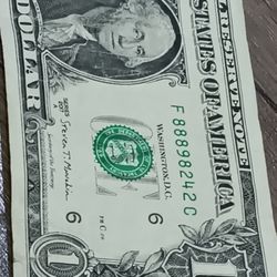 This One Is A Very Extremely RARE One Dollar Bill With 4 Lucky 8 Very Valuable Worth Lots Of Money 
