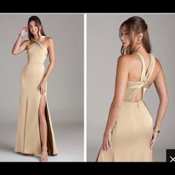 Azazie Champagne Dress Size A4 Never Worn