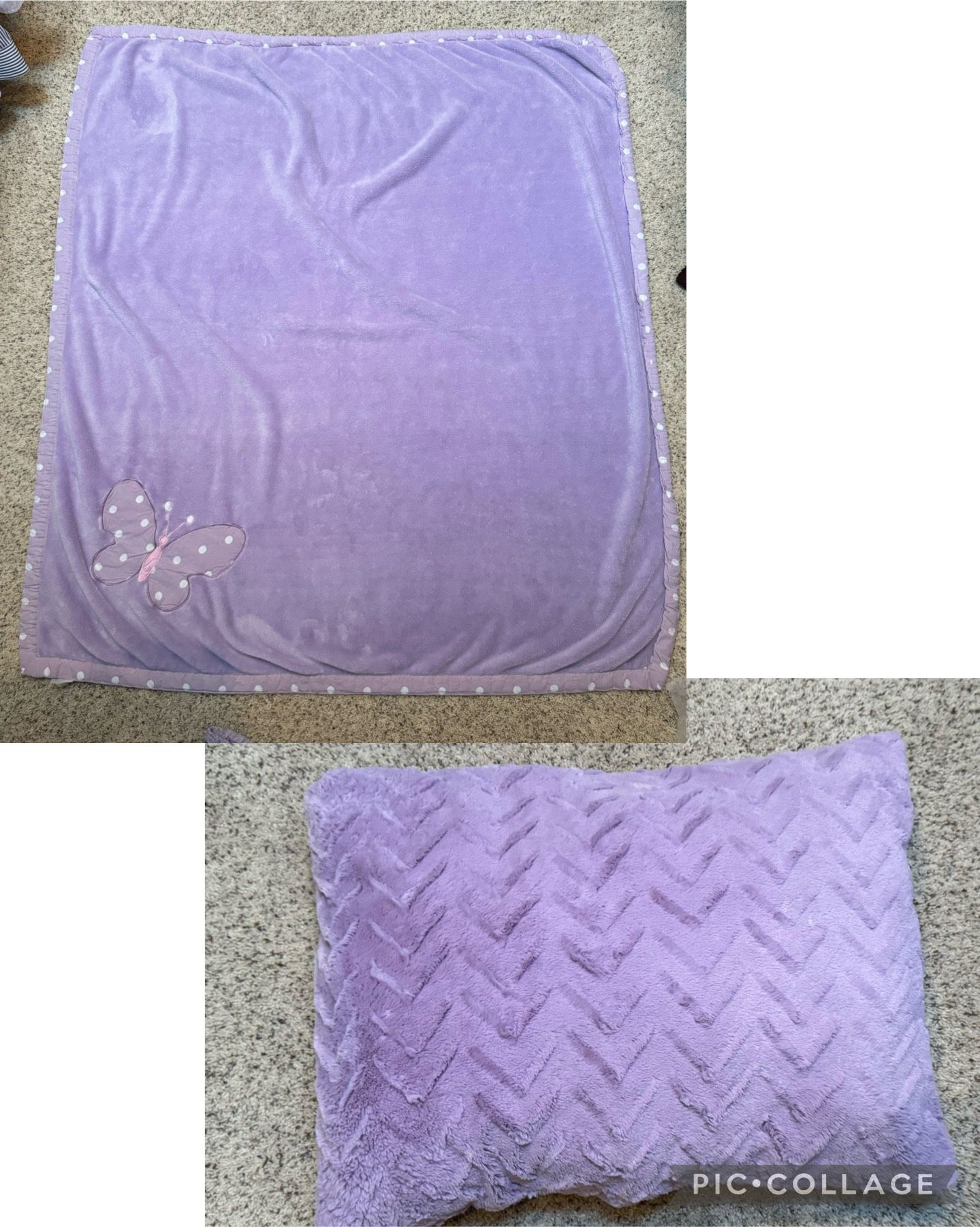 Girl’s Throw Blanket And Pillow