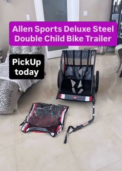 Allen Sport Deluxe Steel Double Child Bike Trailer (1 Available)