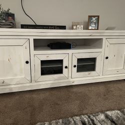 Distressed real Wood Tv Stand