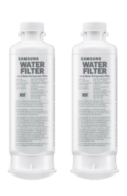 Samsung HAF-QIN-2P/EXP Genuine Refrigerator Water Filter, Reduces 99% of Harmful Contaminants for Clean, Clear Drinking Water, 6-Month Life, Easy Inst