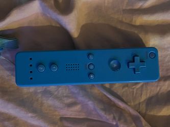 #16 Used Blue Wii Remote for Nintendo Wii Console motion sensor