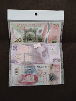 Brand New Didactic Mexican Peso Banknotes For Educational Use 