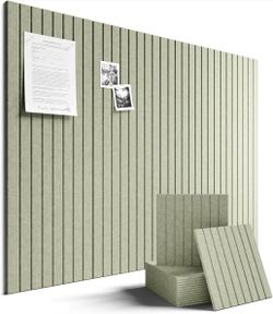 Fluxynara Large Felt Bulletin Board 48" x 36" Cork Board Alternative-12 Pack with 70 Safe Removable Adhesive Tabs