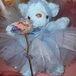 Forever rose With Plush Bear