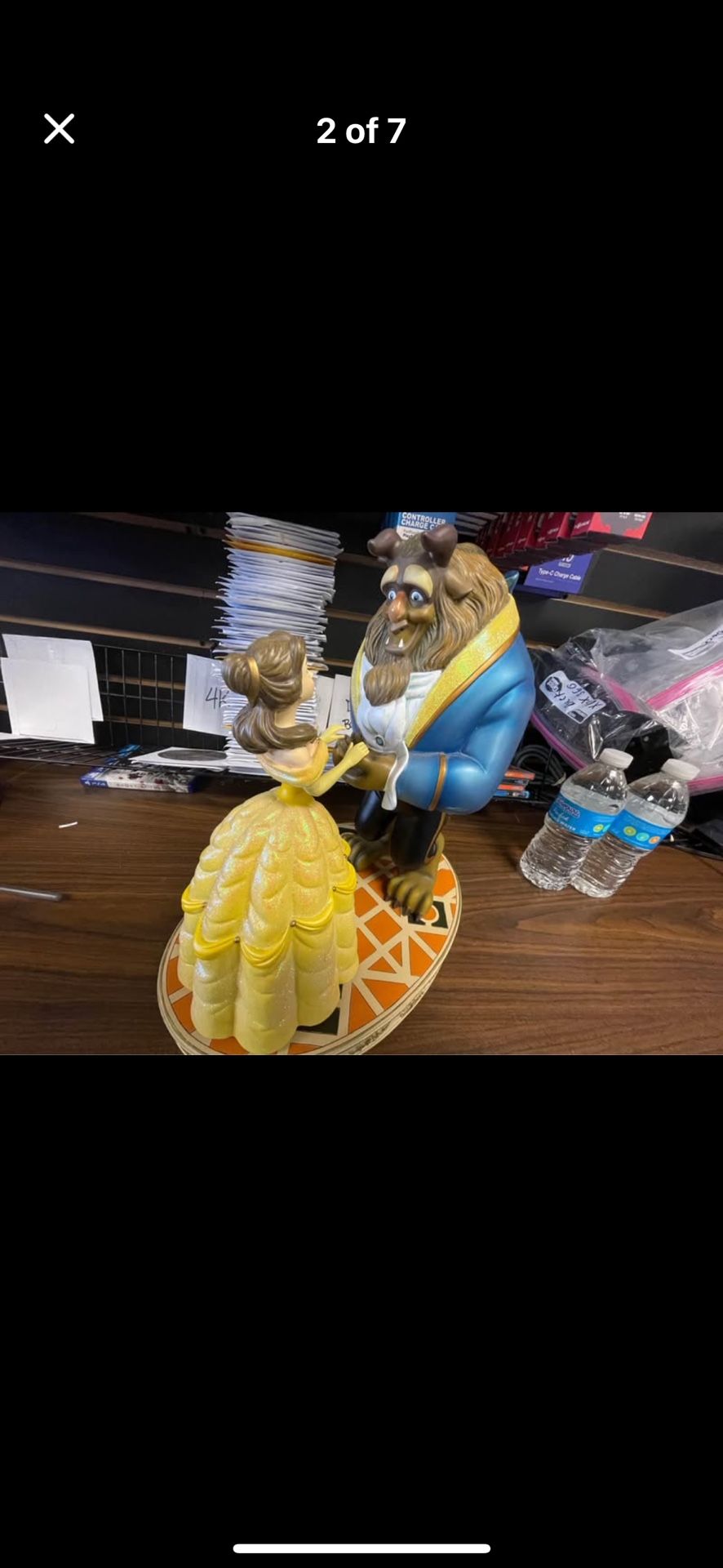 Disney Store Parks Beauty and the Beast Big Fig Figure Statue Belle & Beast New