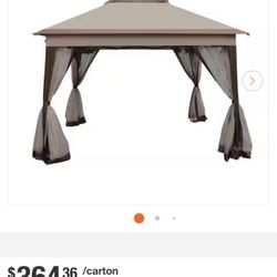 New In Box Screened House Gazebo Canopy Tent With Mosquito Nettings 