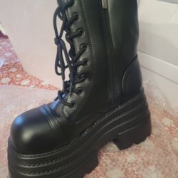 Grung Punk Multilayer Plataform Women Boots