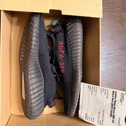 adidas Yeezy Boost 350 V2 Bred Black Red 2017 Primeknit Sneaker CP9652 Low Top