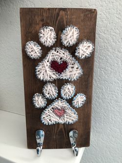 Handcrafted Dog leash holder/ Key Holder