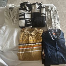 Large Lot Men’s Hoodie Jacket Shirts And Workout T-shirt XL All For $5 To $9 Each