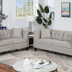 Brand New Beige Sofa And Love Seat