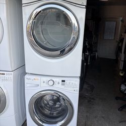 Whirlpool duet stackable washer and gas dryer