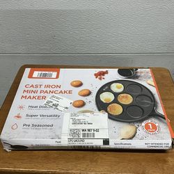 Commercial Chef Cast Iron Mini Pancake Maker