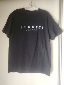 Sonneti London Black Graphic Embroidered Logo T-Shirt