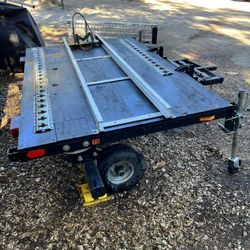 Swivelwheel Dual Trailer with Power Ramp Loader