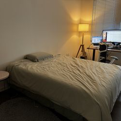 Queen Size Mattress + Bed For Sell. Perfect Condition