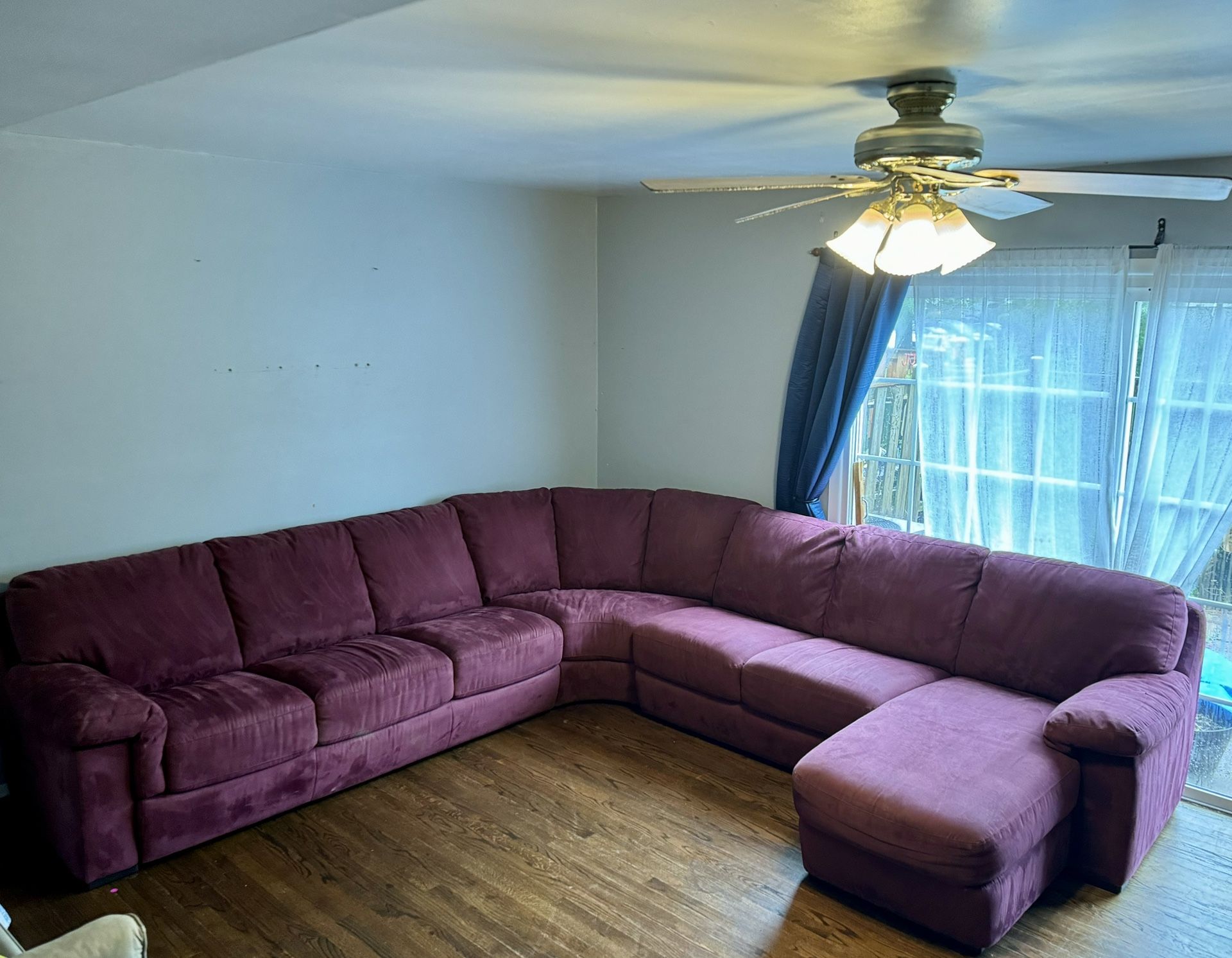 Large Maroon Sectional Sofa
