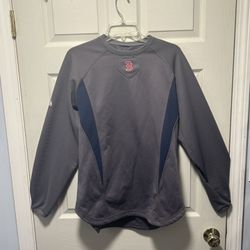 Boston Red Sox Majestic Authentic MLB Therma Base Gray Pullover Mens Size Large