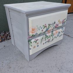 Small Gray And White Dresser 