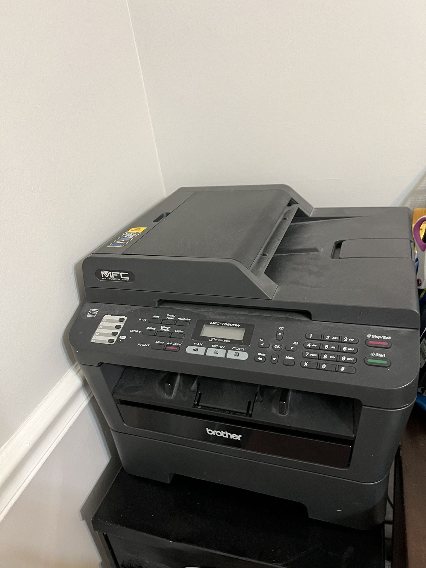 Brother MFC -7860DW Laser Printer Fax And Copy Machine