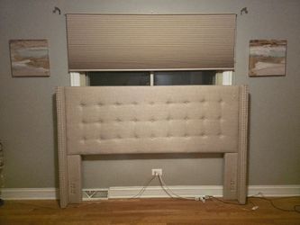 Beautiful king size upholstered headboard. Highland Park