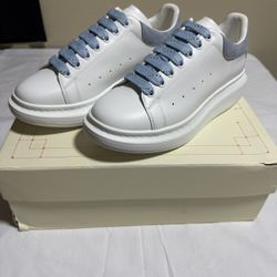 White And Blue Laces Mcqueens 