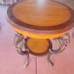 Antique looking table- Horse Head 